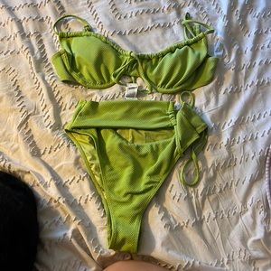 Green bathing suit